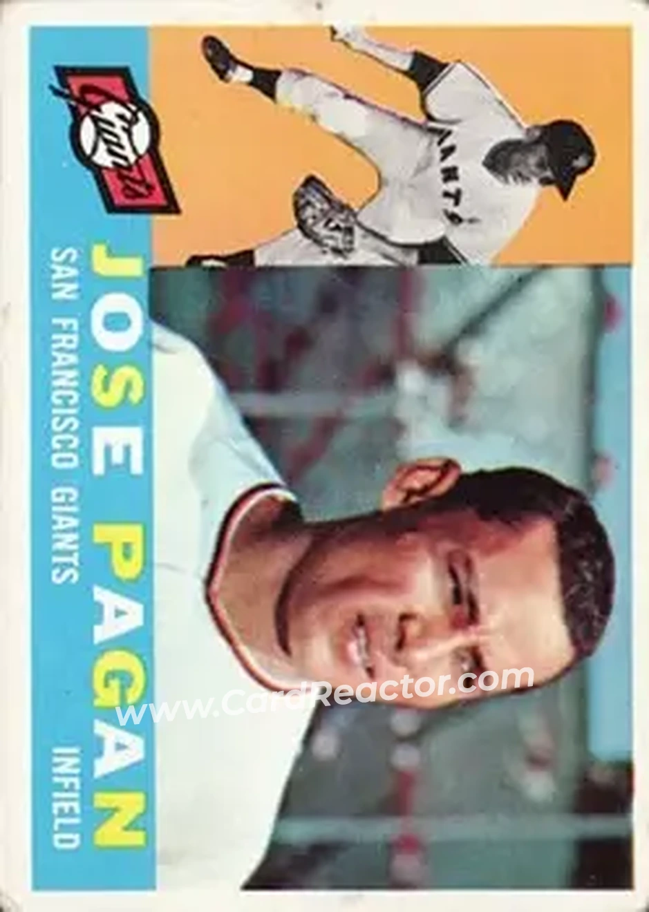 1960 Topps #67 - Jose Pagan - San Francisco Giants - Front 1960 Topps #67 - Jose Pagan - San Francisco Giants - Front