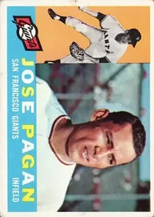 1960 Topps #67 - Jose Pagan - San Francisco Giants