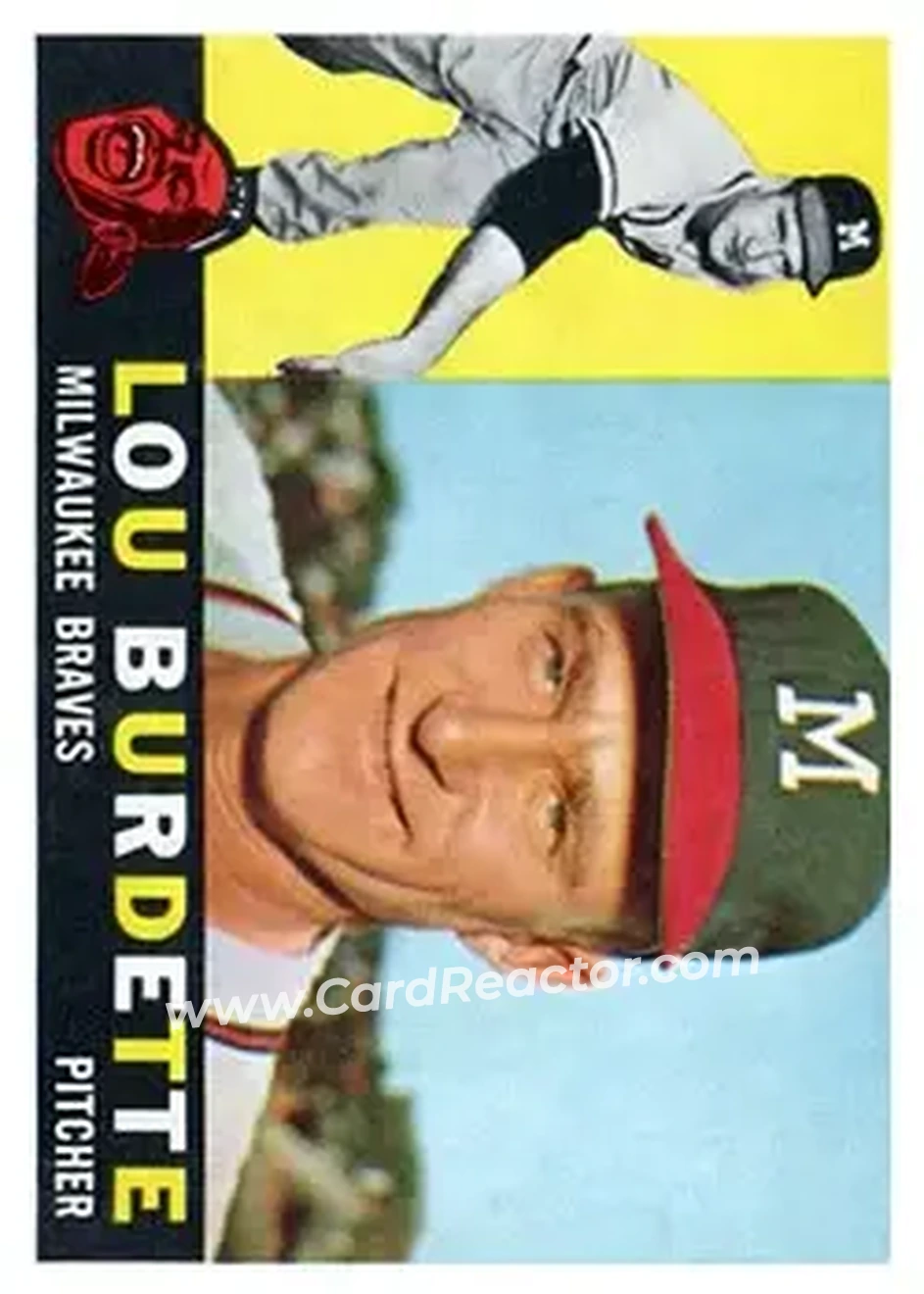 1960 Topps #70 - Lew Burdette - Milwaukee Braves - Front 1960 Topps #70 - Lew Burdette - Milwaukee Braves - Front