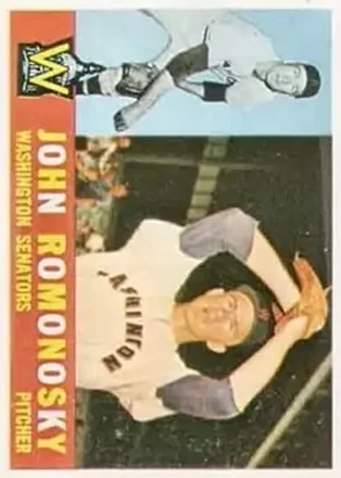 1960 Topps #87 - John Romonosky - Washington Senators 1960 Topps #87 - John Romonosky - Washington Senators