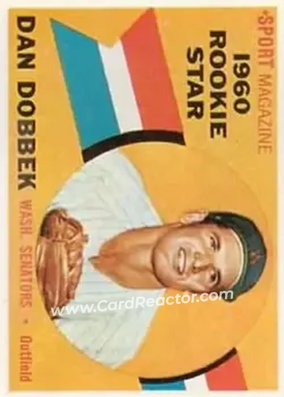 1960 Topps #123 - Dan Dobbek - Washington Senators - Front 1960 Topps #123 - Dan Dobbek - Washington Senators - Front