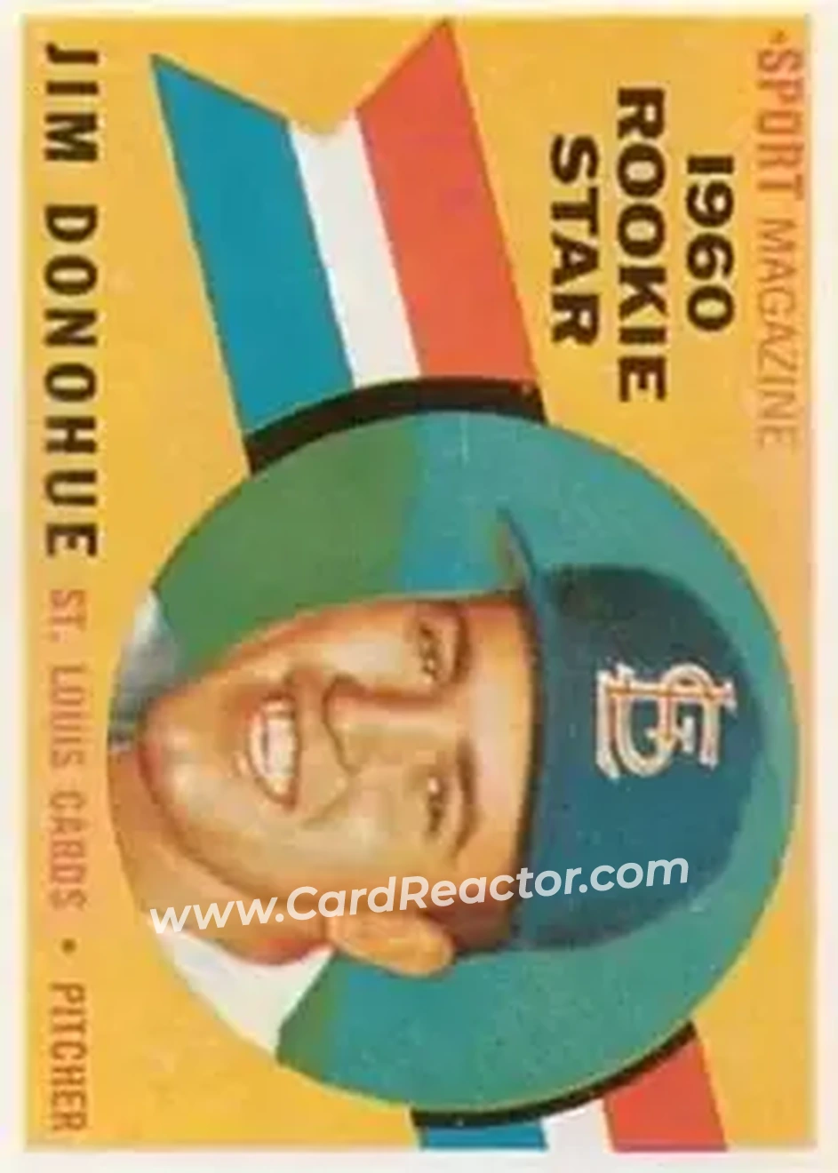 1960 Topps #124 - Jim Donohue - St. Louis Cardinals - Front 1960 Topps #124 - Jim Donohue - St. Louis Cardinals - Front