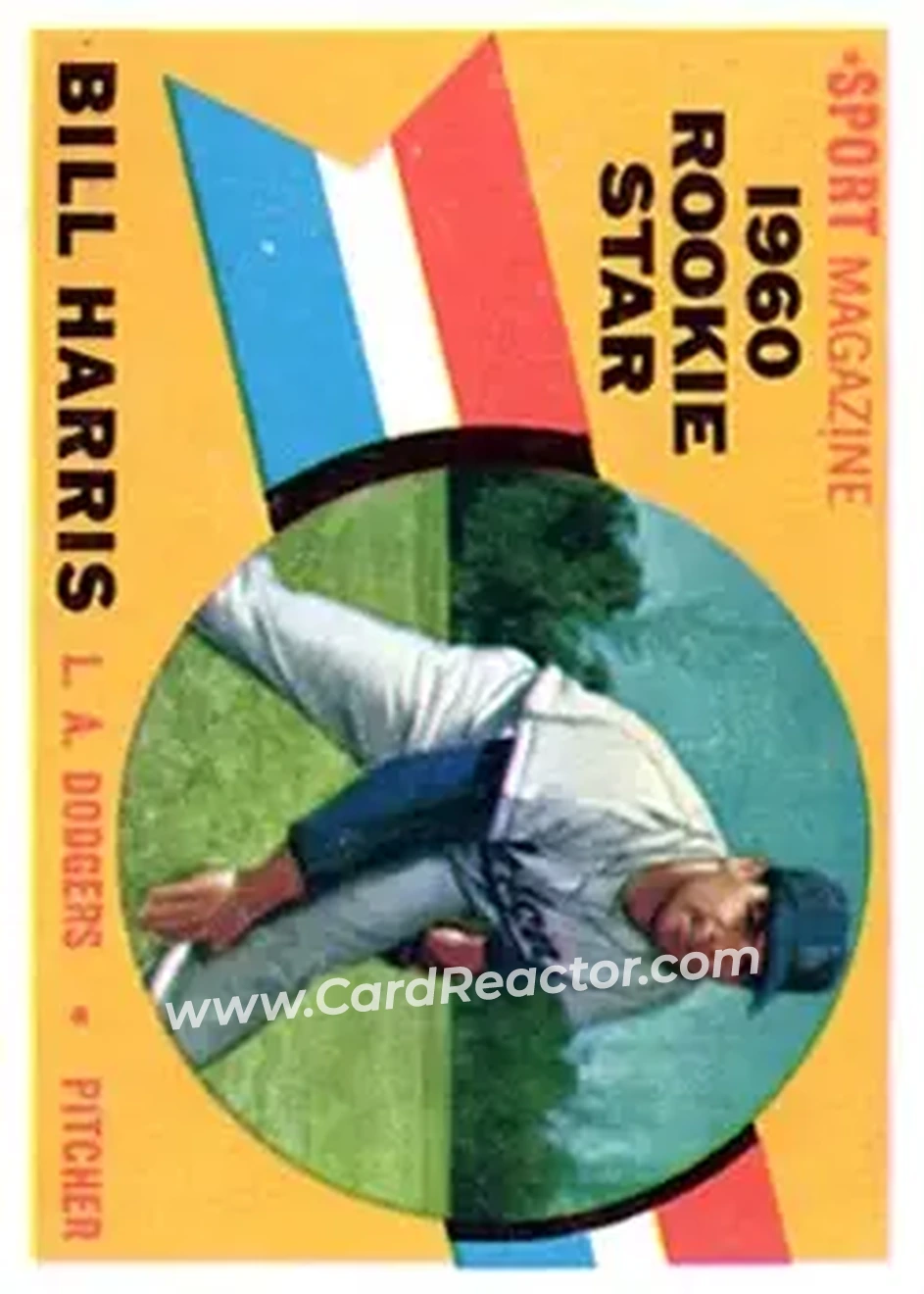 1960 Topps #128 - Bill Harris - Los Angeles Dodgers - Front 1960 Topps #128 - Bill Harris - Los Angeles Dodgers - Front