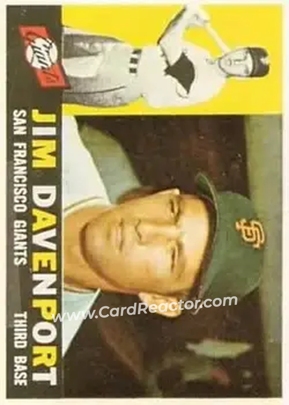 1960 Topps #154 - Jim Davenport - San Francisco Giants - Front 1960 Topps #154 - Jim Davenport - San Francisco Giants - Front
