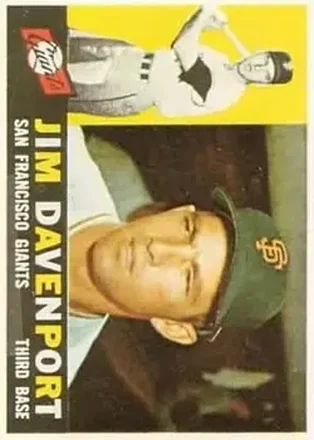 1960 Topps #154 - Jim Davenport - San Francisco Giants 1960 Topps #154 - Jim Davenport - San Francisco Giants