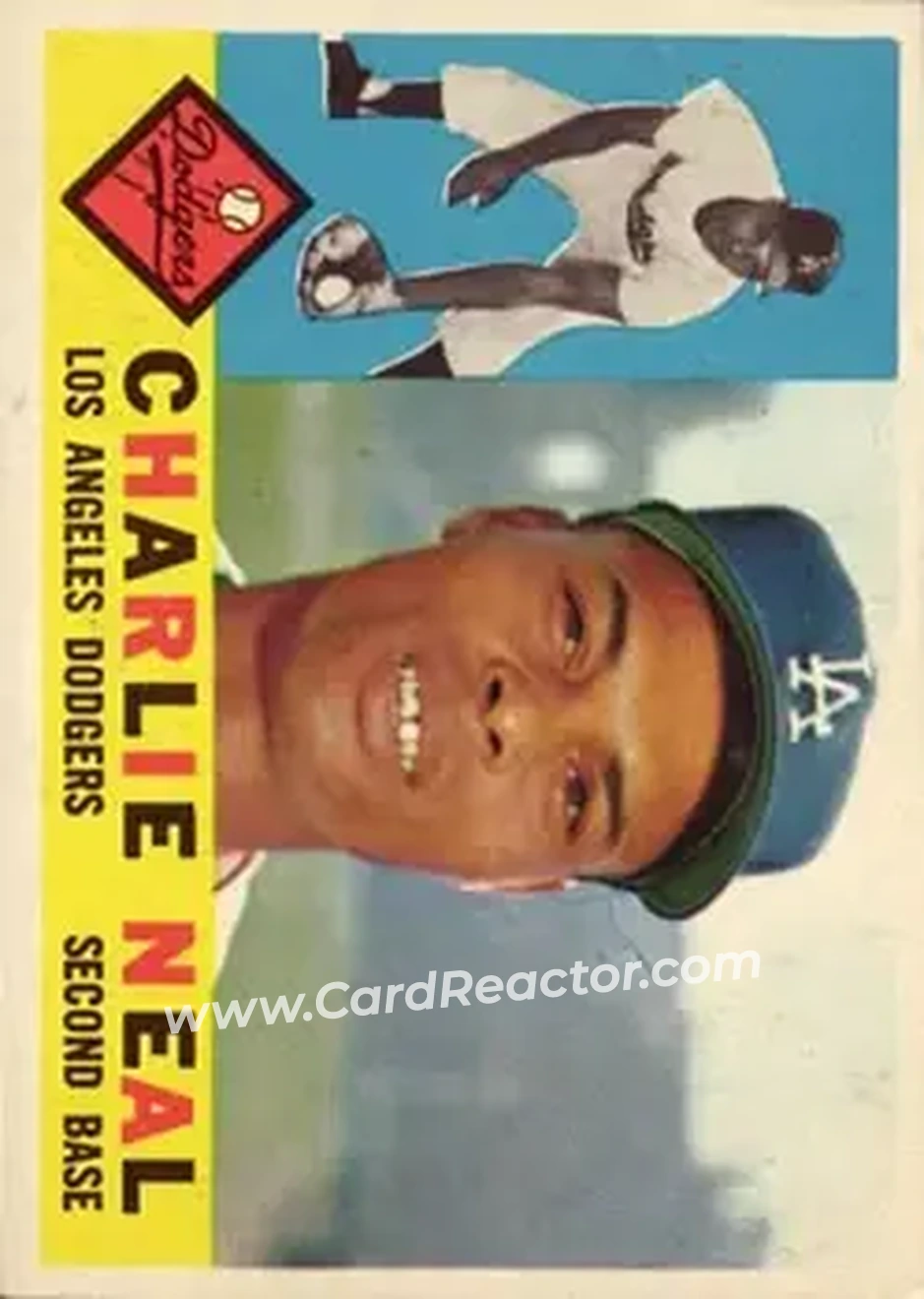 1960 Topps #155 - Charley Neal - Los Angeles Dodgers - Front 1960 Topps #155 - Charley Neal - Los Angeles Dodgers - Front
