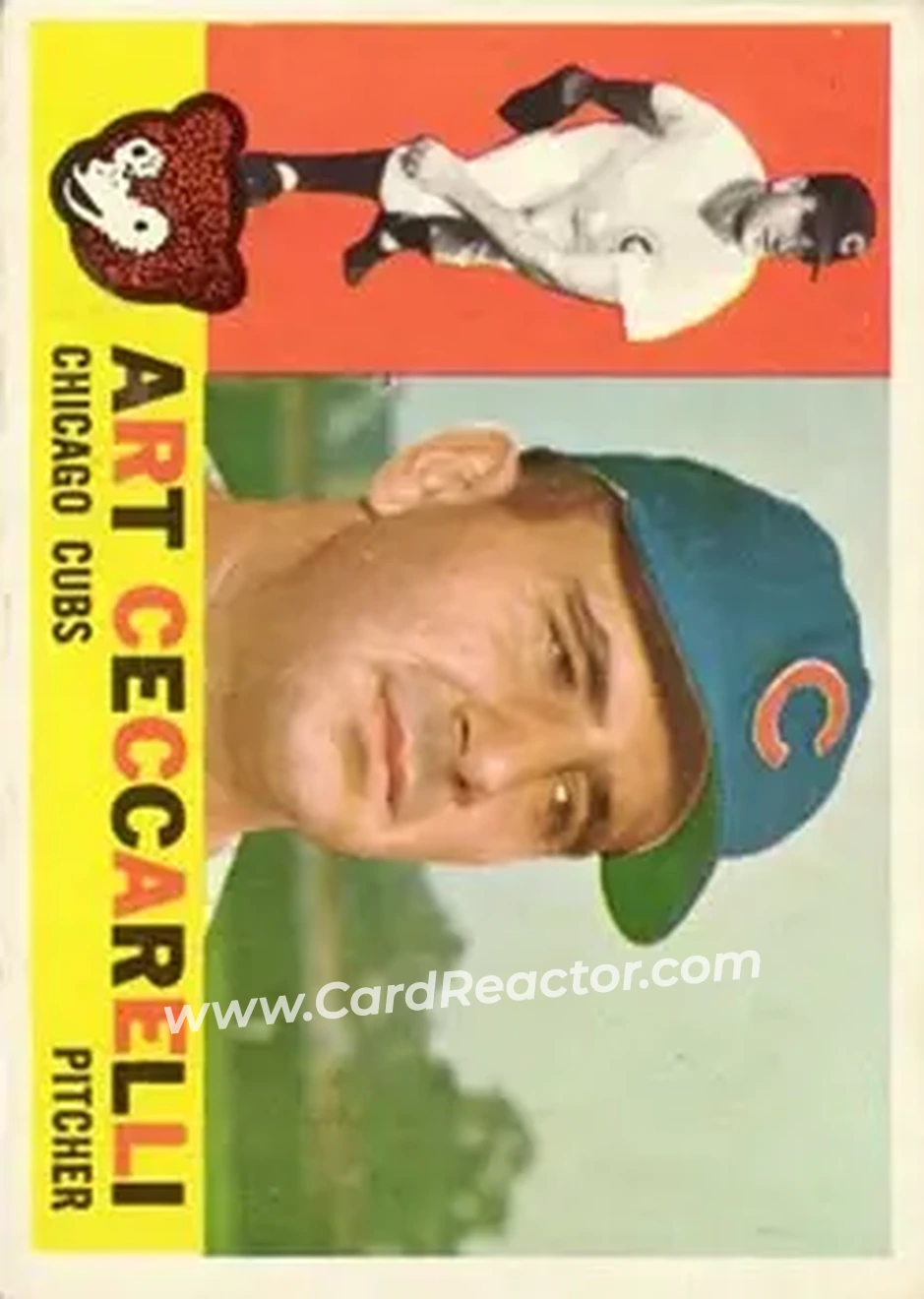 1960 Topps #156 - Art Ceccarelli - Chicago Cubs - Front