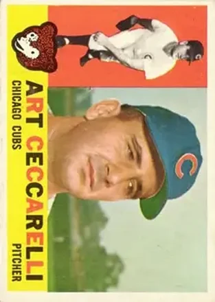 1960 Topps #156 - Art Ceccarelli - Chicago Cubs
