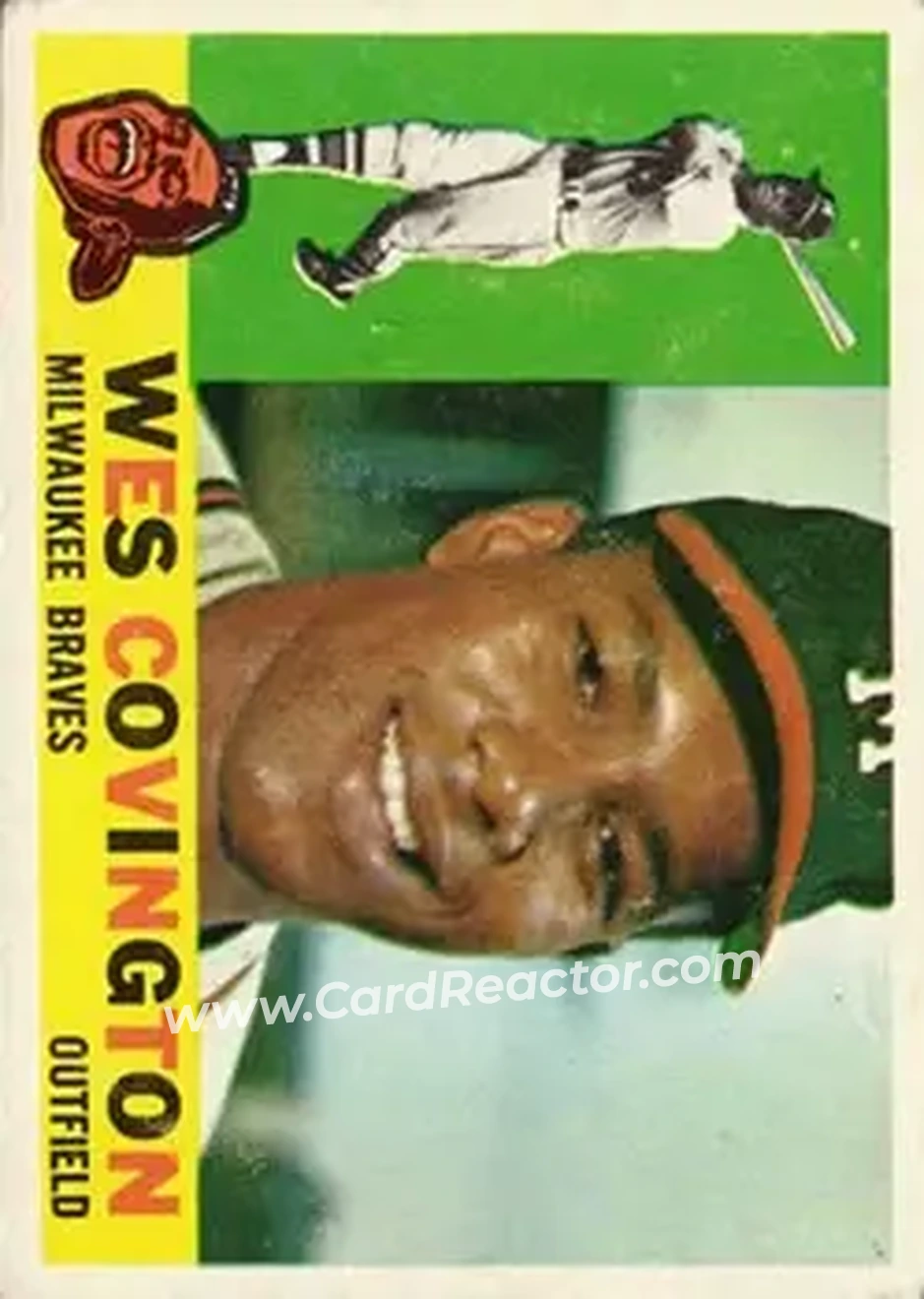 1960 Topps #158 - Wes Covington - Milwaukee Braves - Front