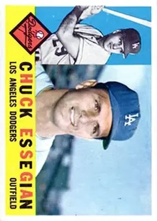 1960 Topps #166 - Chuck Essegian - Los Angeles Dodgers