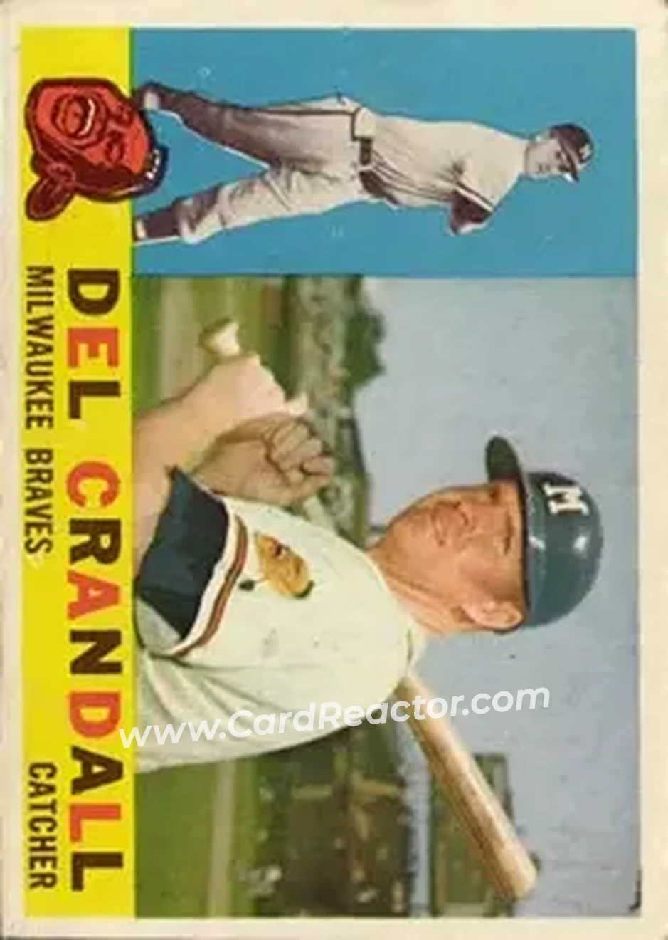 1960 Topps #170 - Del Crandall - Milwaukee Braves - Front 1960 Topps #170 - Del Crandall - Milwaukee Braves - Front