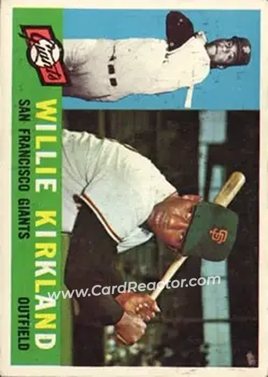 1960 Topps #172 - Willie Kirkland - San Francisco Giants - Front