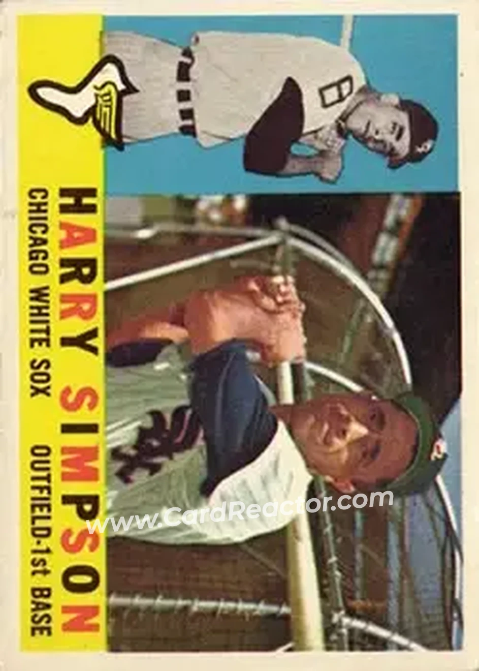 1960 Topps #180 - Harry Simpson - Chicago White Sox - Front 1960 Topps #180 - Harry Simpson - Chicago White Sox - Front