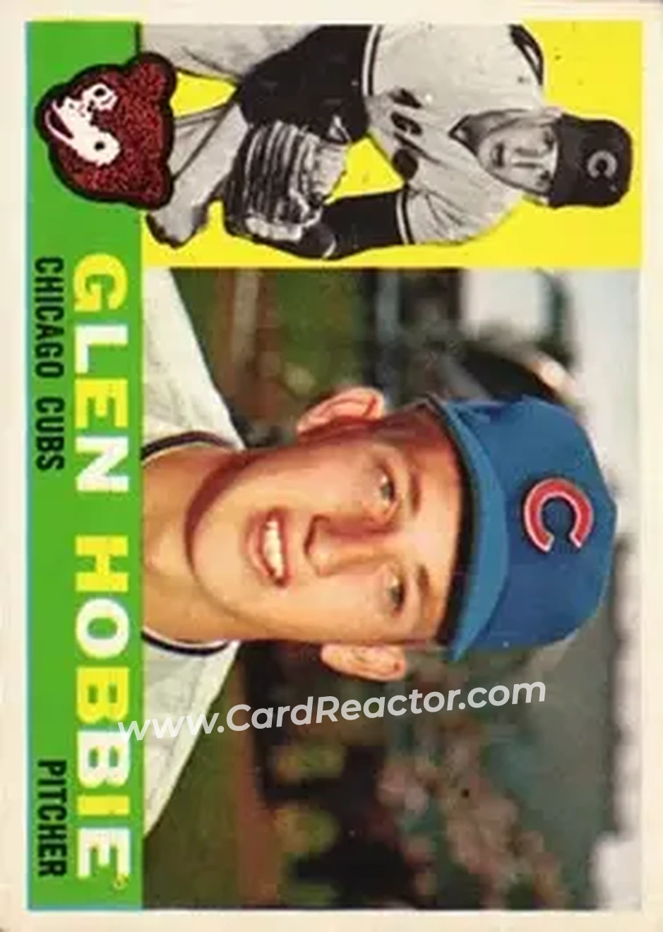 1960 Topps #182 - Glen Hobbie - Chicago Cubs - Front