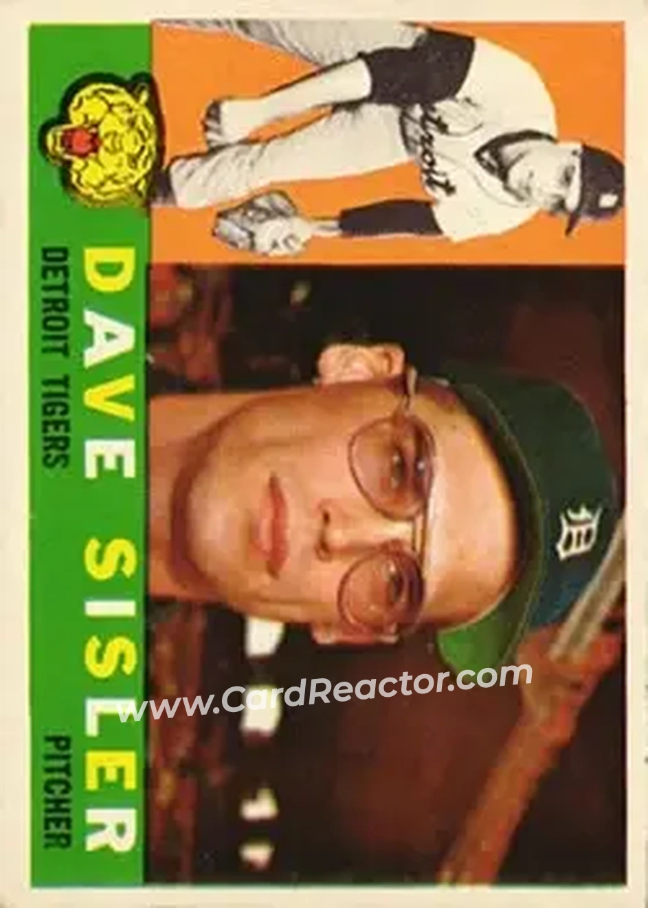 1960 Topps #186 - Dave Sisler - Detroit Tigers - Front