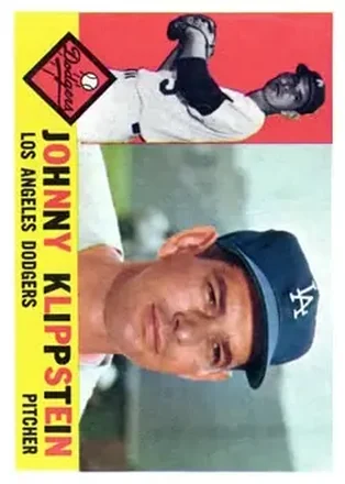 1960 Topps #191 - Johnny Klippstein - Los Angeles Dodgers