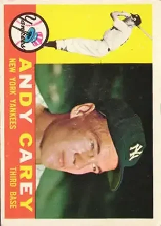 1960 Topps #196 - Andy Carey - New York Yankees 1960 Topps #196 - Andy Carey - New York Yankees