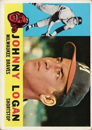 1960 Topps #205 - Johnny Logan - Milwaukee Braves