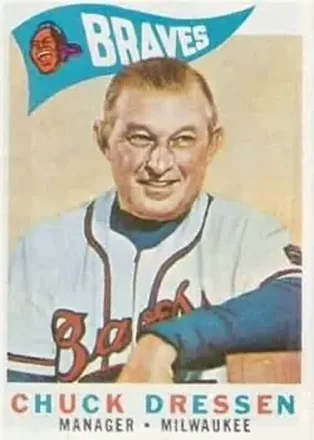 1960 Topps #213 - Chuck Dressen - Milwaukee Braves