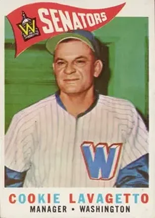 1960 Topps #221 - "Cookie" Lavagetto - Washington Senators 1960 Topps #221 - "Cookie" Lavagetto - Washington Senators