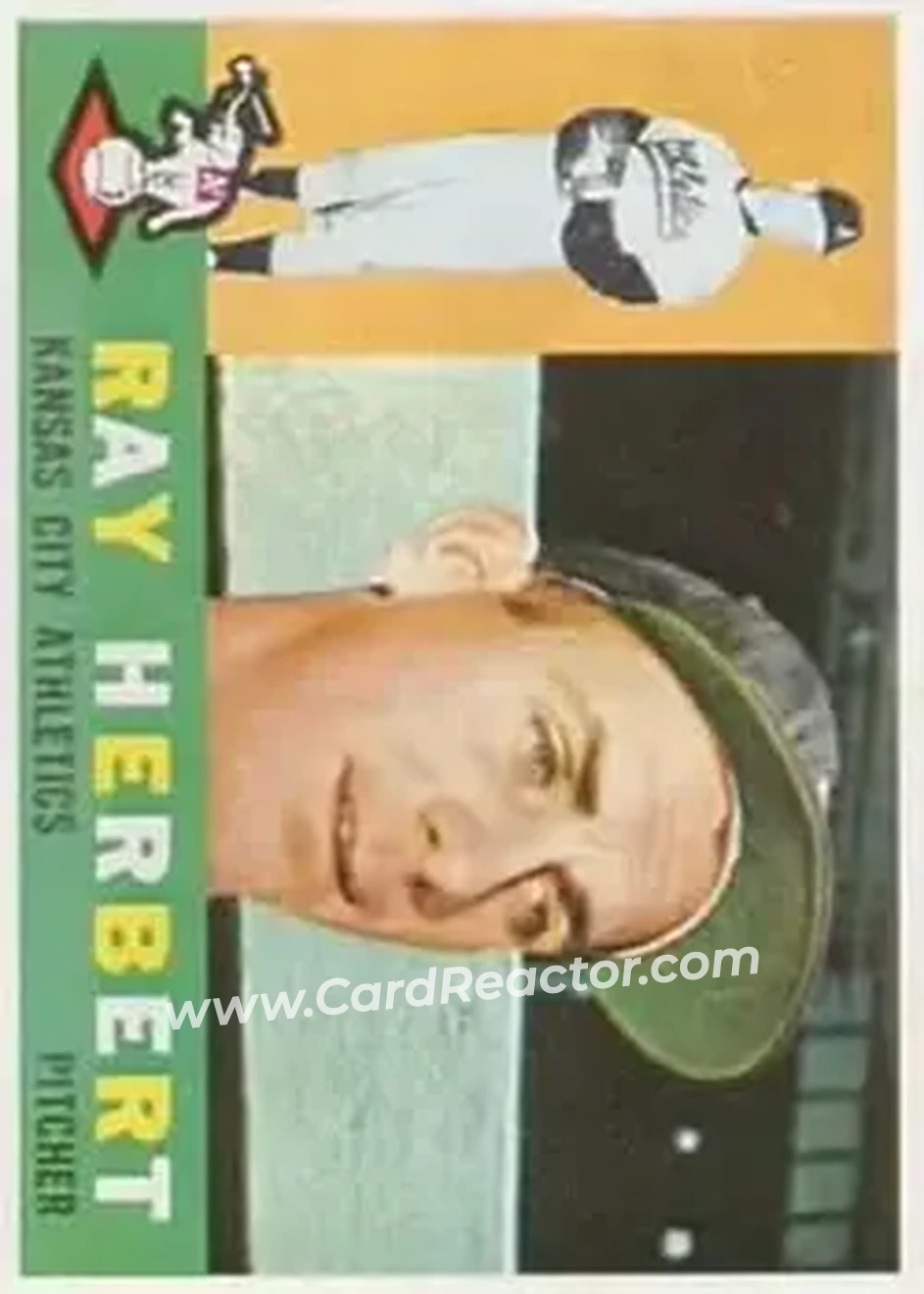 1960 Topps #252 - Ray Herbert - Kansas City Athletics - Front