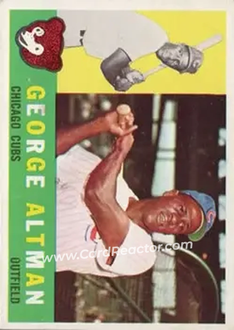 1960 Topps #259 - George Altman - Chicago Cubs - Front 1960 Topps #259 - George Altman - Chicago Cubs - Front