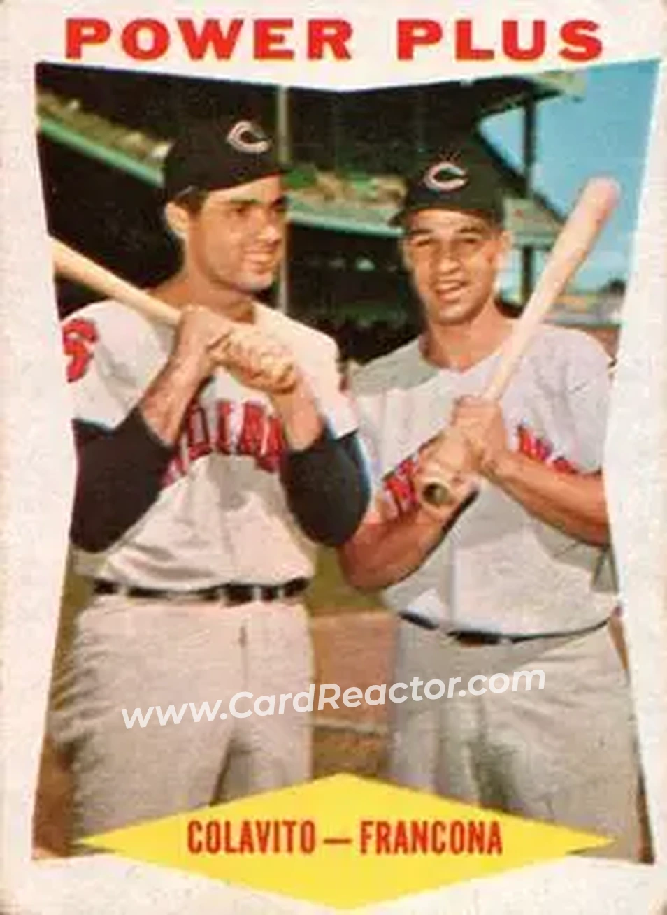 1960 Topps #260 - Power Plus (Rocky Colavito - Tito Francona) CPC - Cleveland Indians - Cleveland Indians - Front 1960 Topps #260 - Power Plus (Rocky Colavito - Tito Francona) CPC - Cleveland Indians - Cleveland Indians - Front
