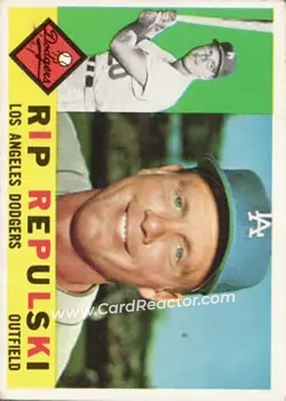 1960 Topps #265 - Rip Repulski - Los Angeles Dodgers - Front 1960 Topps #265 - Rip Repulski - Los Angeles Dodgers - Front