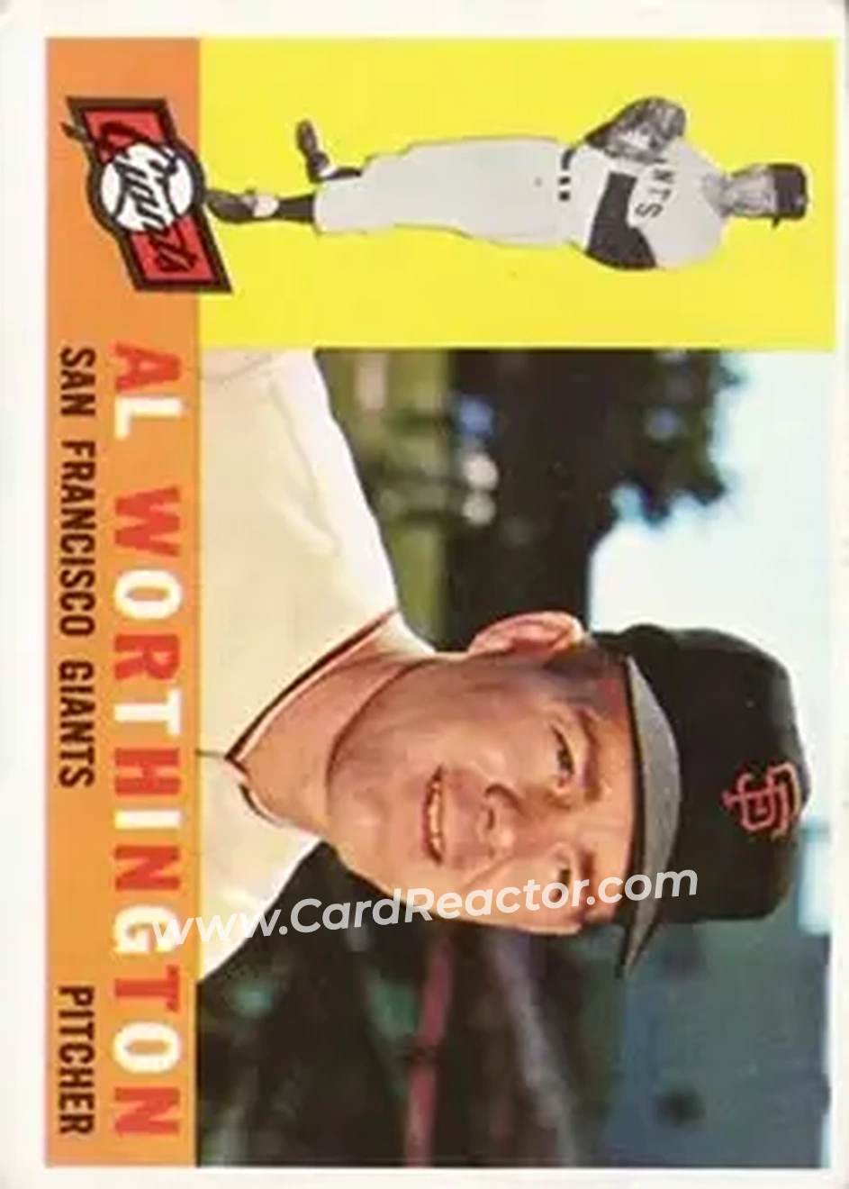 1960 Topps #268 - Al Worthington - San Francisco Giants - Front