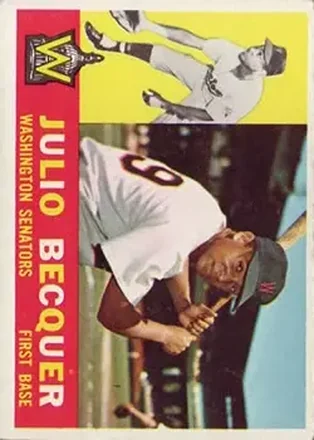 1960 Topps #271 - Julio Becquer - Washington Senators 1960 Topps #271 - Julio Becquer - Washington Senators
