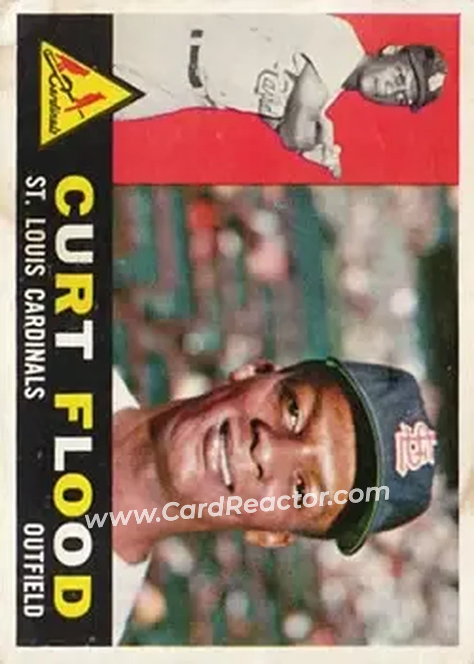 1960 Topps #275 - Curt Flood - St. Louis Cardinals - Front 1960 Topps #275 - Curt Flood - St. Louis Cardinals - Front