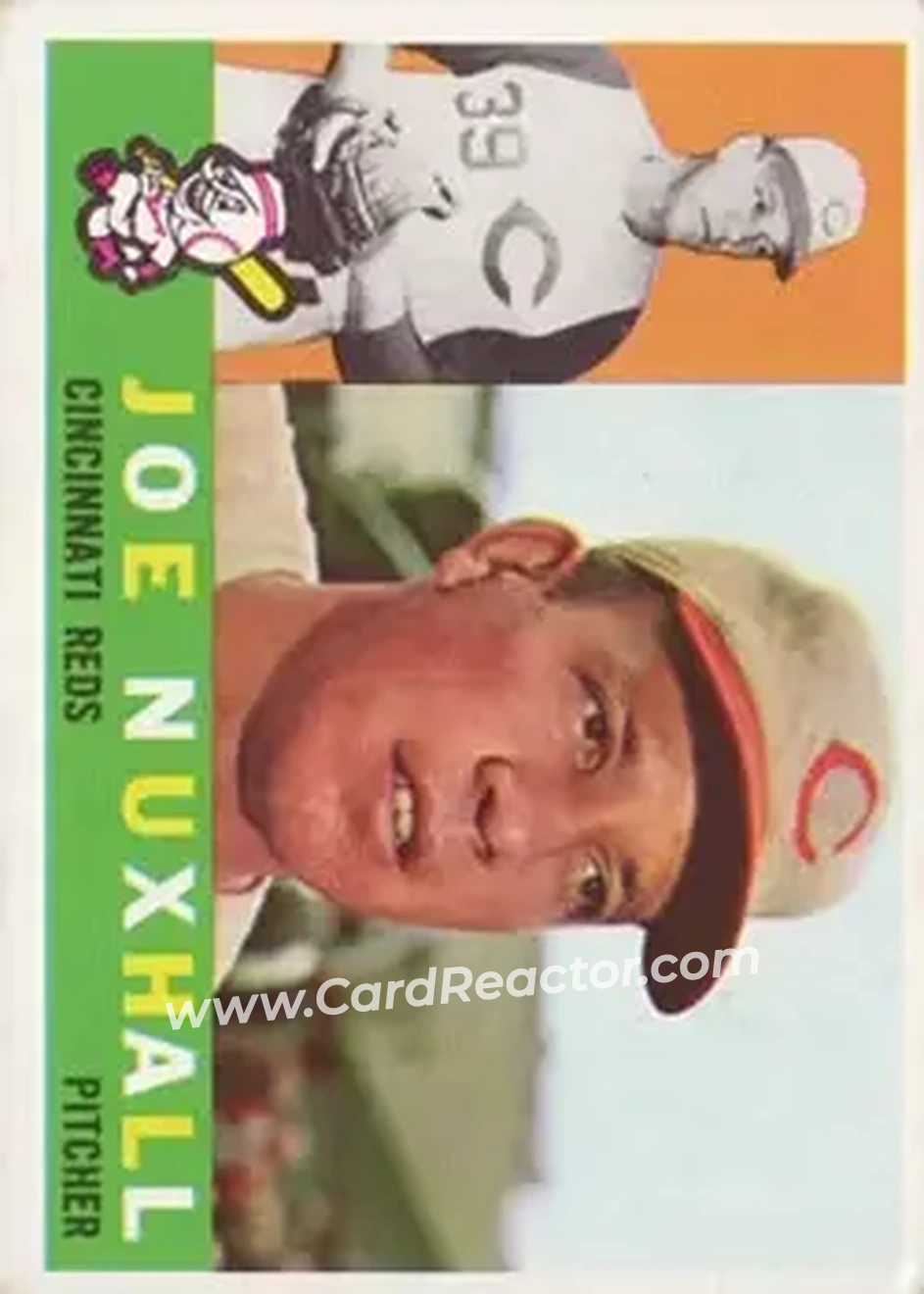 1960 Topps #282 - Joe Nuxhall - Cincinnati Reds - Front 1960 Topps #282 - Joe Nuxhall - Cincinnati Reds - Front