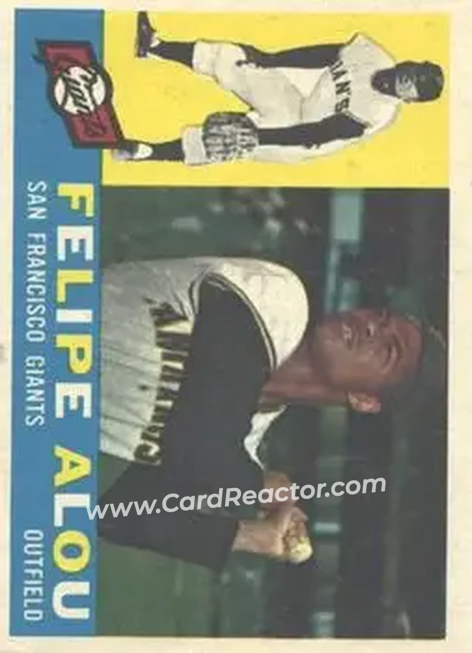 1960 Topps #287 - Felipe Alou - San Francisco Giants - Front 1960 Topps #287 - Felipe Alou - San Francisco Giants - Front