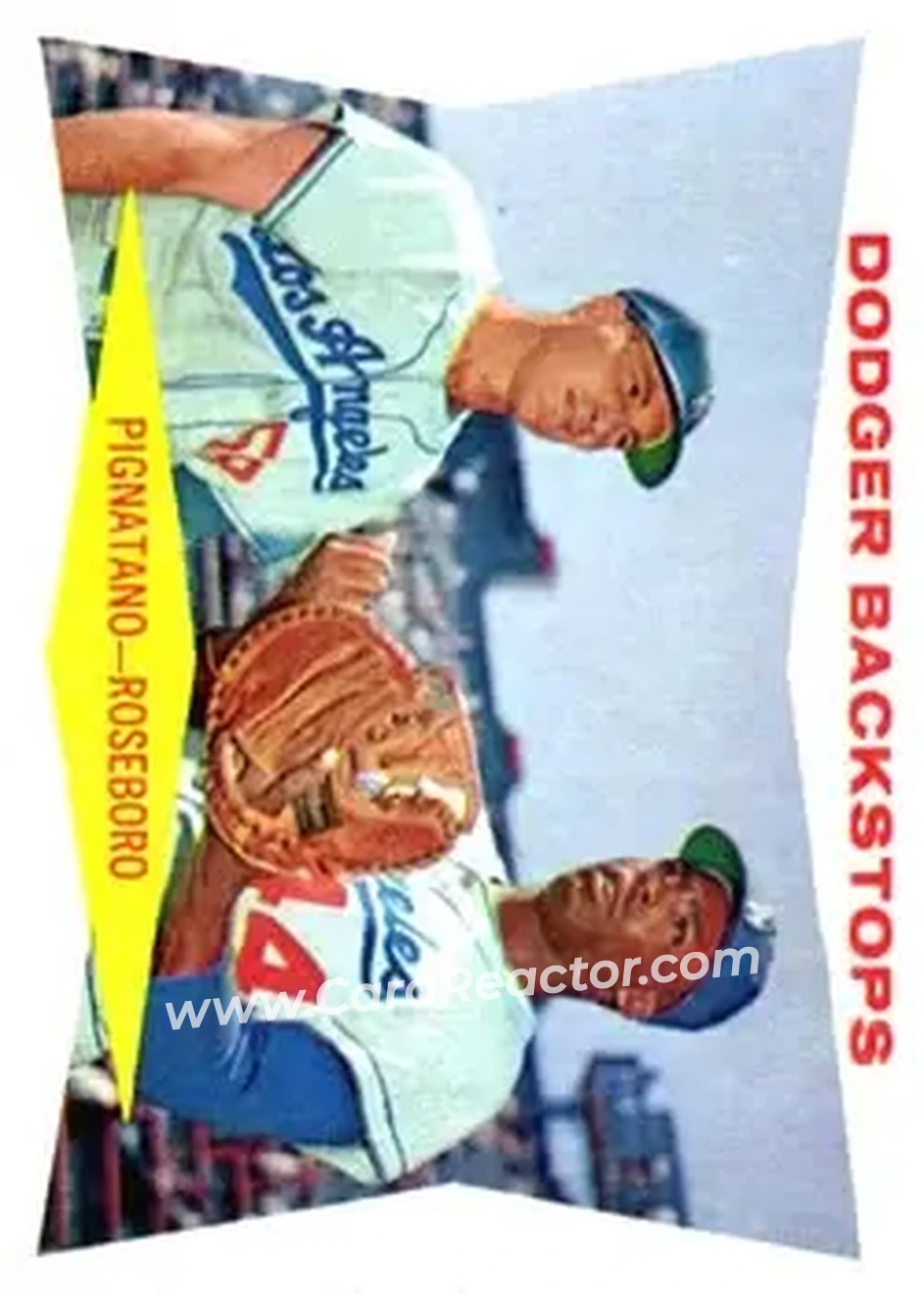 1960 Topps #292 - Dodger Backstops (Joe Pignatano - John Roseboro) CPC - Los Angeles Dodgers - Los Angeles Dodgers - Back