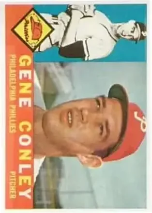 1960 Topps #293 - Gene Conley - Philadelphia Phillies