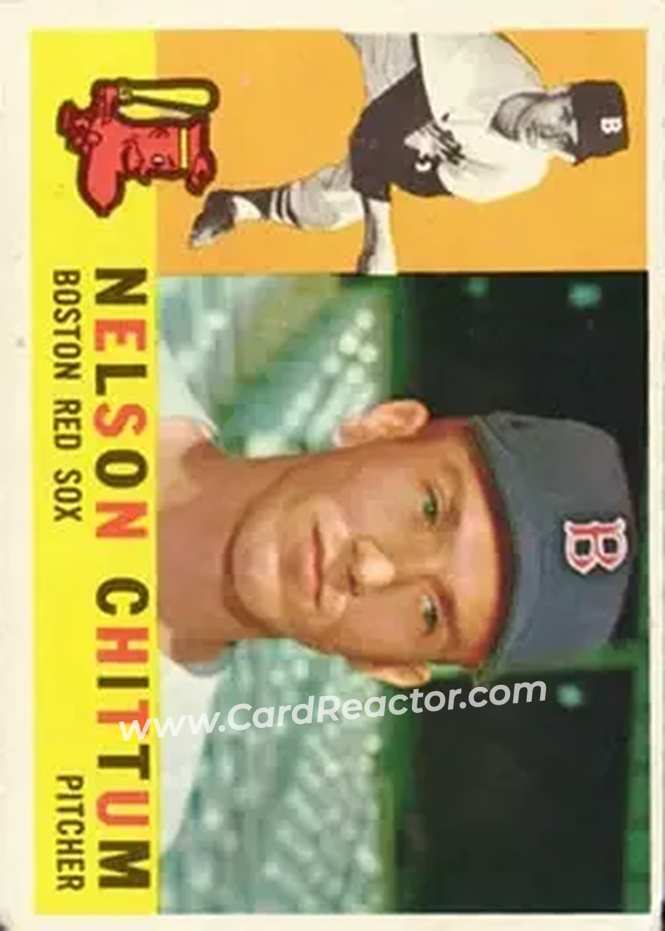 1960 Topps #296 - Nelson Chittum - Boston Red Sox - Front 1960 Topps #296 - Nelson Chittum - Boston Red Sox - Front
