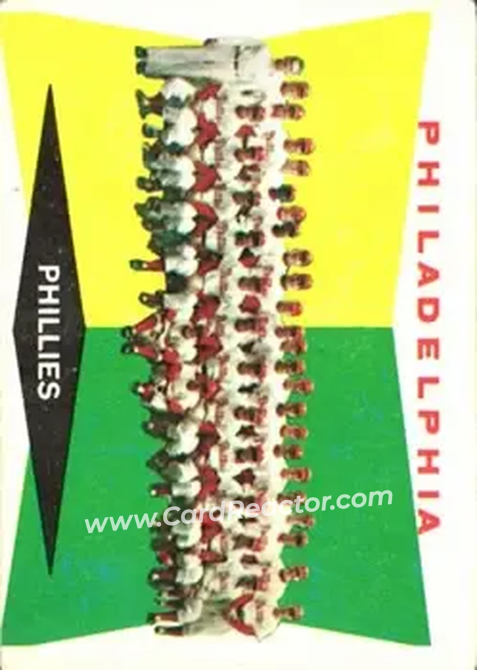 1960 Topps #302 - Philadelphia Phillies TC, CL - Philadelphia Phillies - Philadelphia Phillies - Front 1960 Topps #302 - Philadelphia Phillies TC, CL - Philadelphia Phillies - Philadelphia Phillies - Front