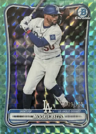2026 Bowman Chrome - Aqua Geometric Refractor #2 - Mookie Betts - Los Angeles Dodgers