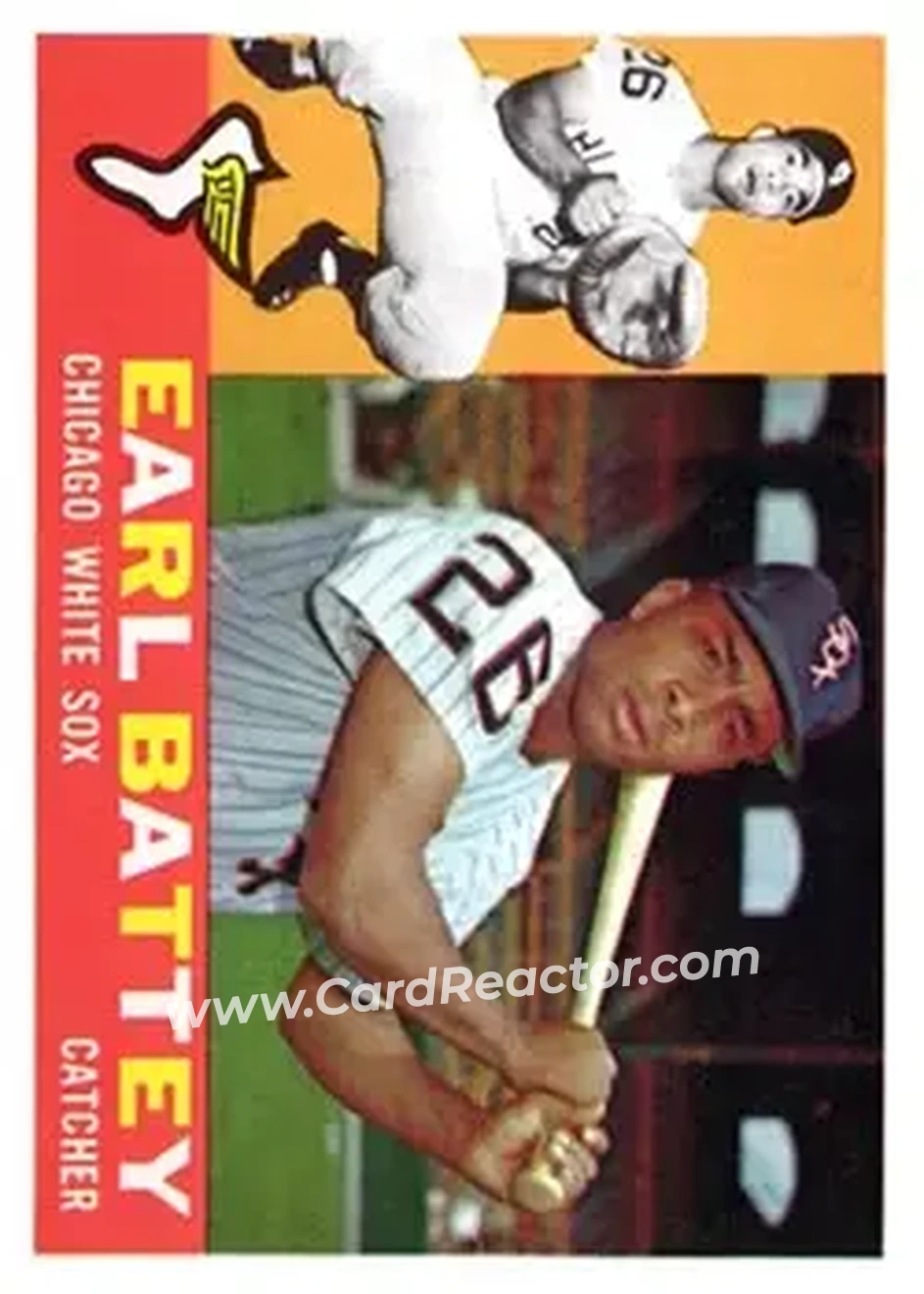 1960 Topps #328 - Earl Battey - Chicago White Sox - Front