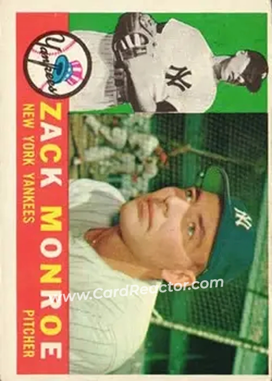1960 Topps #329 - Zack Monroe - New York Yankees - Front