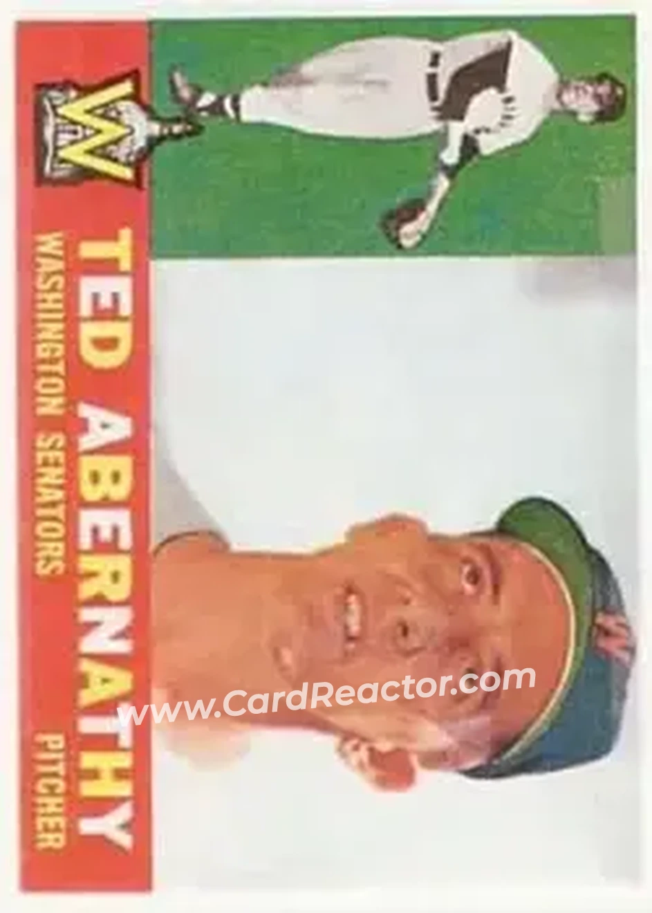 1960 Topps #334 - Ted Abernathy - Washington Senators - Front
