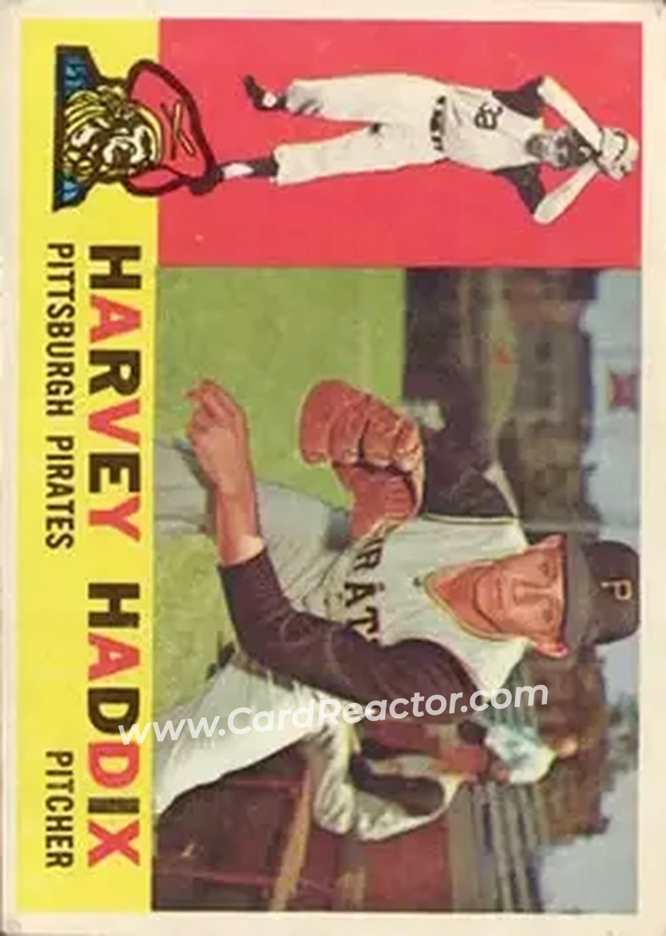 1960 Topps #340 - Harvey Haddix - Pittsburgh Pirates - Front 1960 Topps #340 - Harvey Haddix - Pittsburgh Pirates - Front