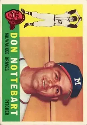 1960 Topps #351 - Don Nottebart - Milwaukee Braves