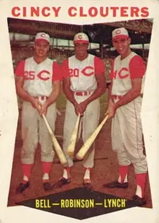 1960 Topps #352 - Cincy Clouters (Gus Bell - Frank Robinson - Jerry Lynch) CPC - Cincinnati Reds - Cincinnati Reds