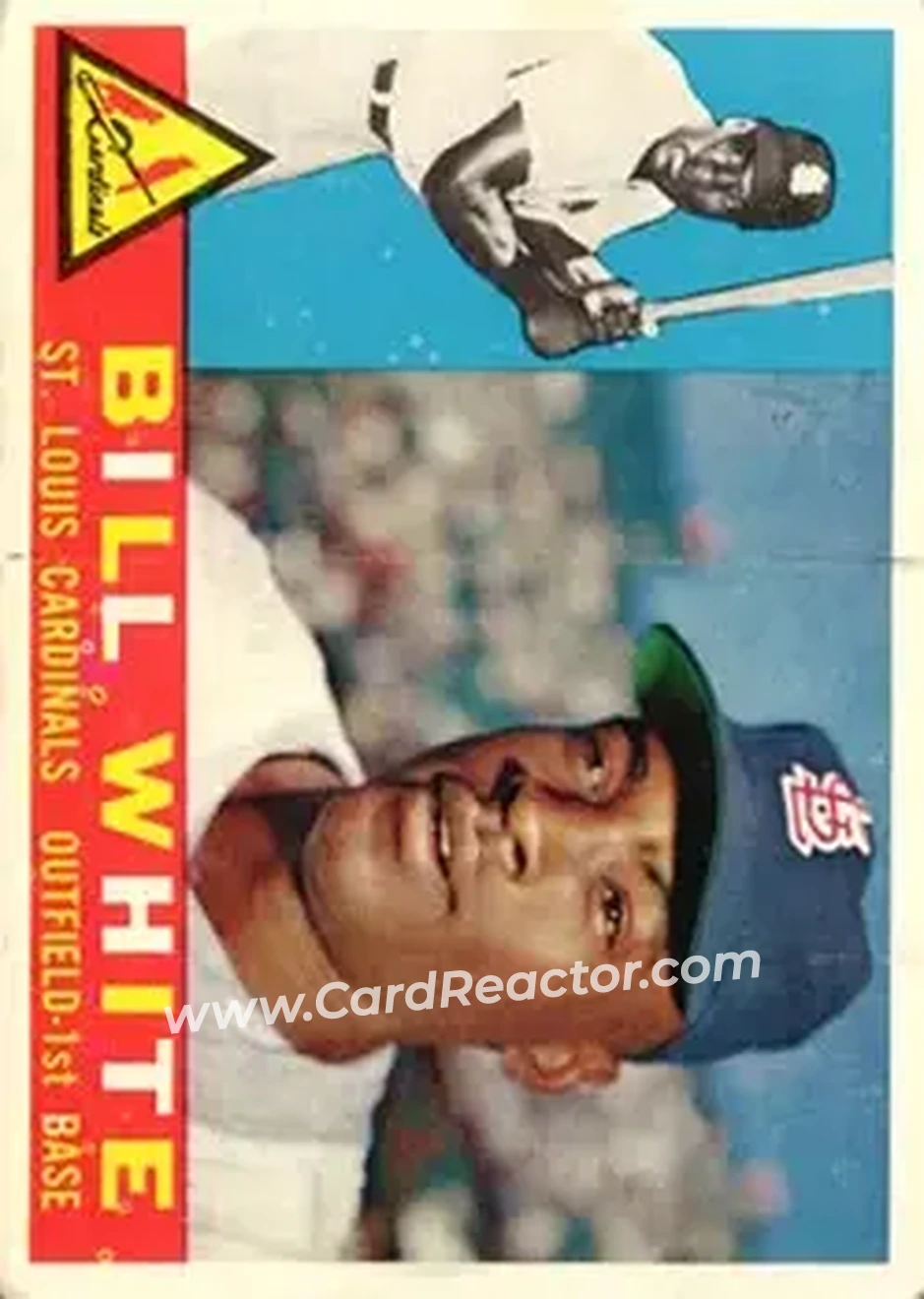 1960 Topps #355 - Bill White - St. Louis Cardinals - Front 1960 Topps #355 - Bill White - St. Louis Cardinals - Front