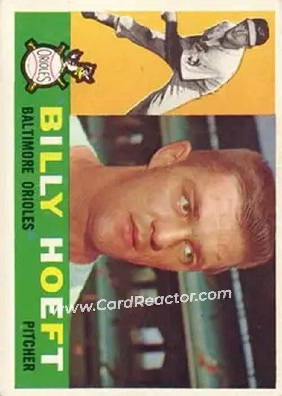 1960 Topps #369 - Billy Hoeft - Baltimore Orioles - Front