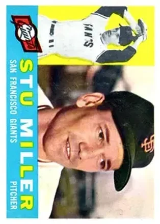 1960 Topps #378 - Stu Miller - San Francisco Giants 1960 Topps #378 - Stu Miller - San Francisco Giants