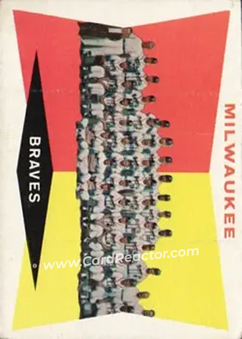 1960 Topps #381 - Milwaukee Braves TC, CL, VAR - Milwaukee Braves - Milwaukee Braves - Front 1960 Topps #381 - Milwaukee Braves TC, CL, VAR - Milwaukee Braves - Milwaukee Braves - Front
