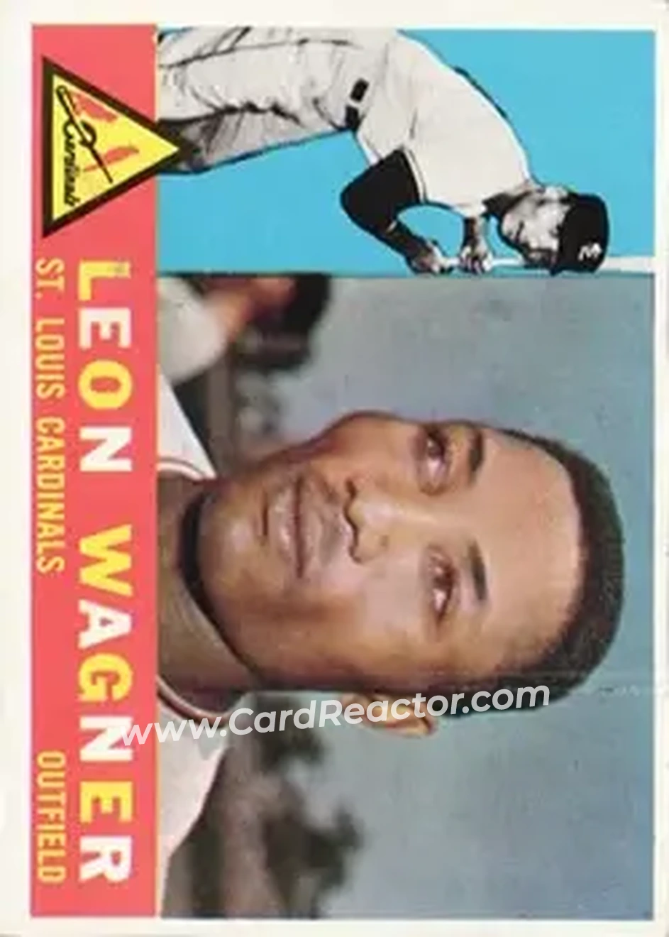 1960 Topps #383 - Leon Wagner - St. Louis Cardinals - Front