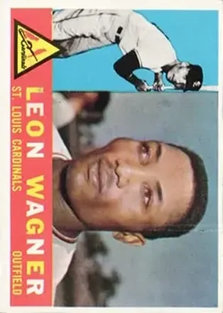 1960 Topps #383 - Leon Wagner - St. Louis Cardinals